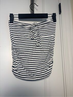 Aeropostale Black and White Striped Tube Top